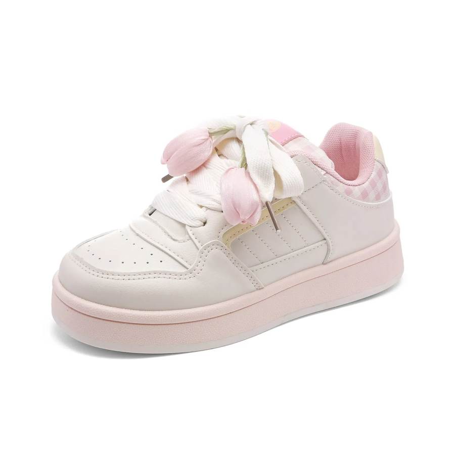 DINGGU Lightweight And Breathable Low top Skateboard Shoes Women's Pink