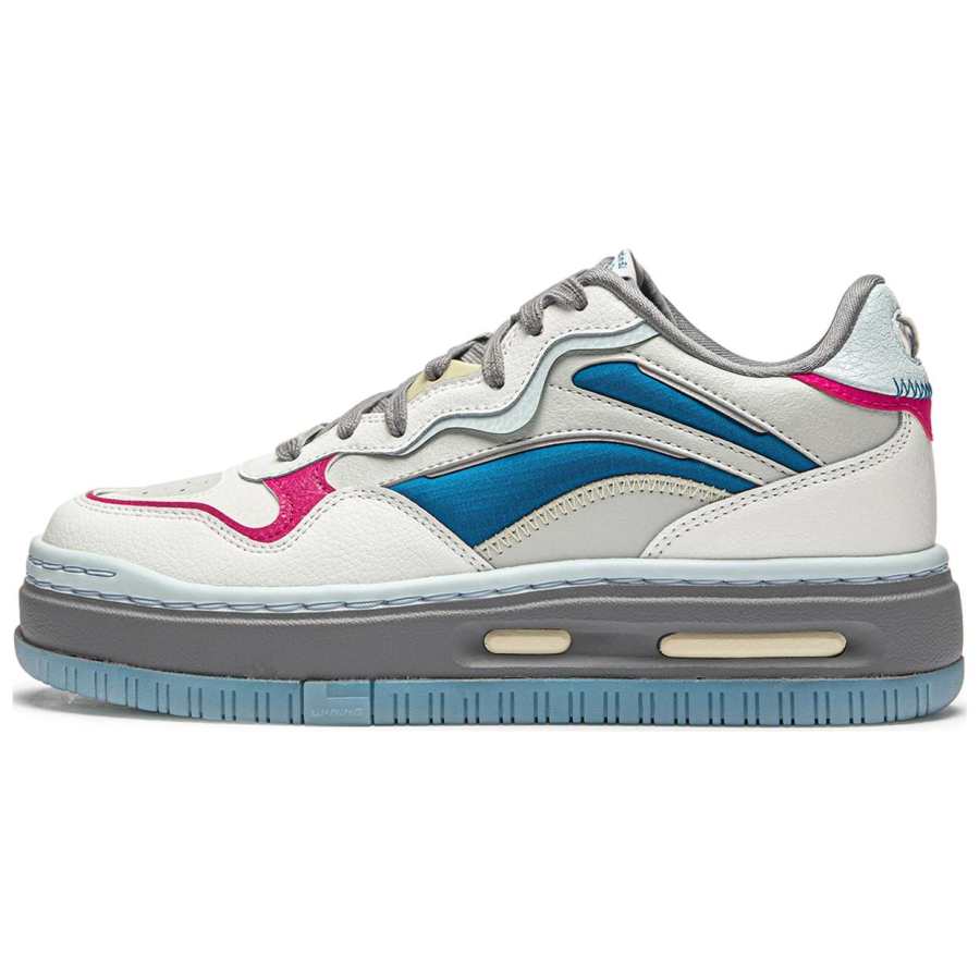 Li-Ning Li Ning Future C1 Slip Resistant Cushioning Abrasion Resistant Support Low top Casual Shoes Women's White Gray Pink