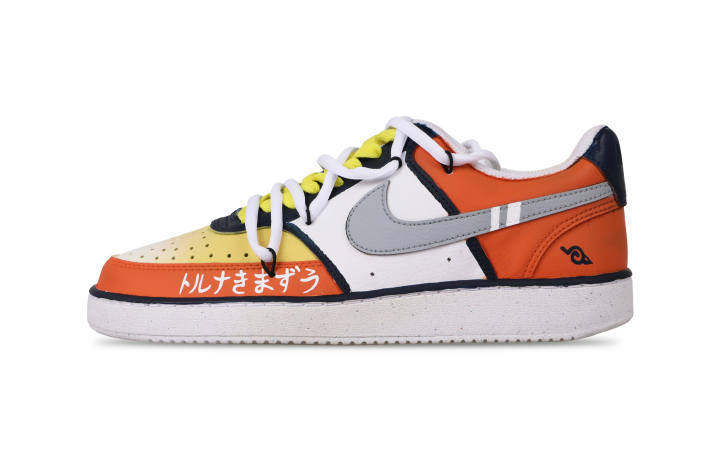 Nike Nike Court Vision 1 Leather Abrasion Resistant Abrasion Resistant Low top Skateboard Shoes Men's Orange