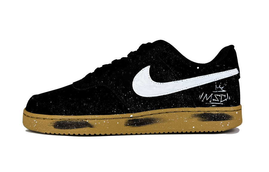 Nike Nike Court Vision 1 Abrasion Resistant, Lightweight, And Breathable Low top Skateboard Shoes Men's Black White