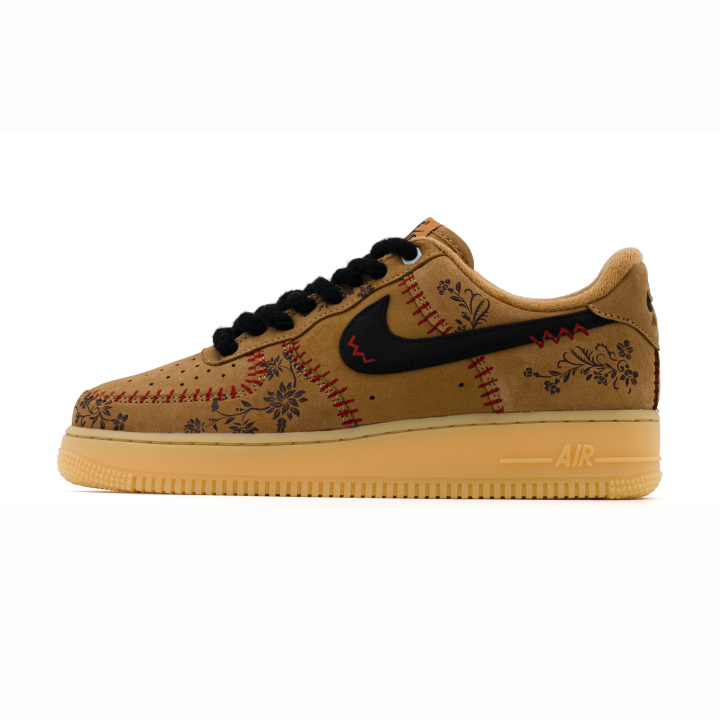 Nike Nike Air Force 1 Lv8 Slip Resistant, Abrasion Resistant, Lightweight Low top Skateboard Shoes Unisex Brown Black