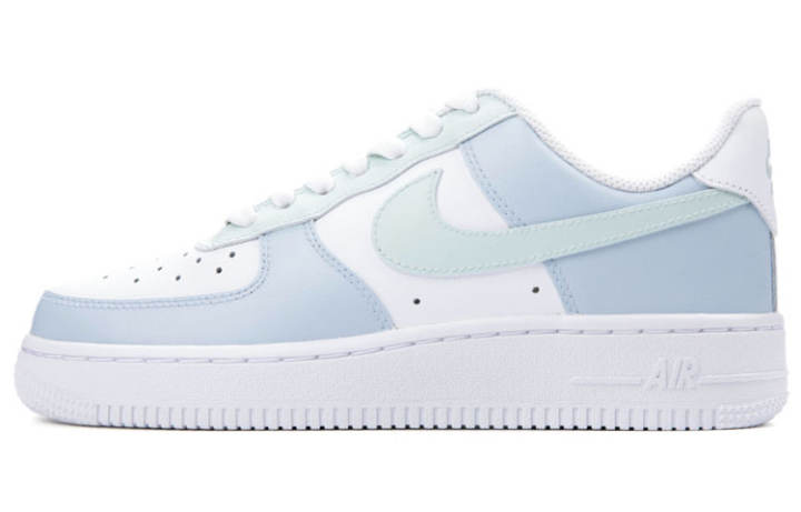 Nike Nike Air Force 1 Air Force 1 Low Top Skateboard Shoes Men's White Blue
