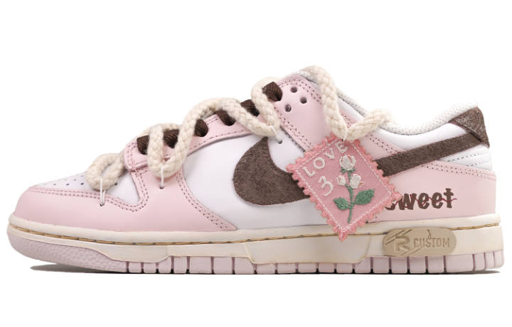 Nike Nike Dunk Low RISK Rose Girlish Cushioning Abrasion Resistant Slip Resistant