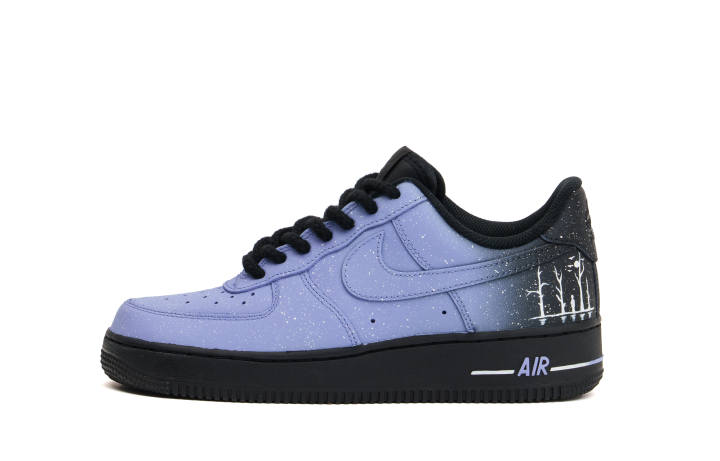 Nike Nike Air Force 1 Cushioning Impact Resistance Low top Skateboard Shoes Unisex Black Purple