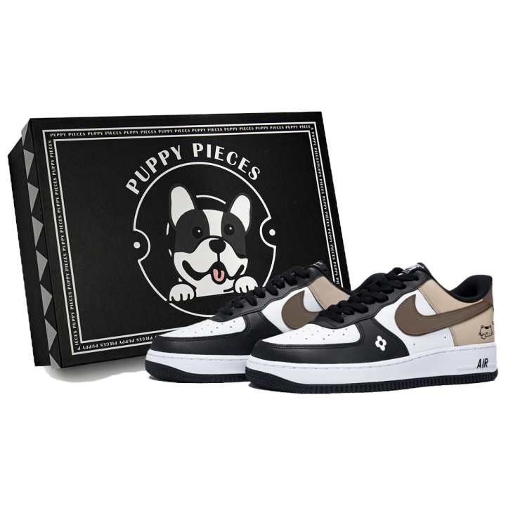 Nike Nike Air Force 1 Puppy Fragment, Special Shoe Box Low top Skateboard Shoes Men's White