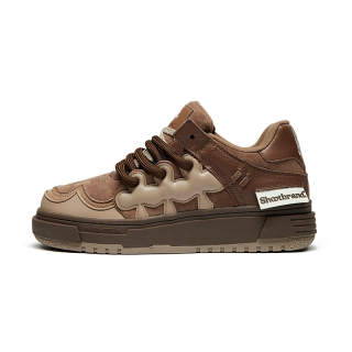 SHOOT BRAND Tiramisu Abrasion Resistant Low top Skateboard Shoes Unisex Khaki