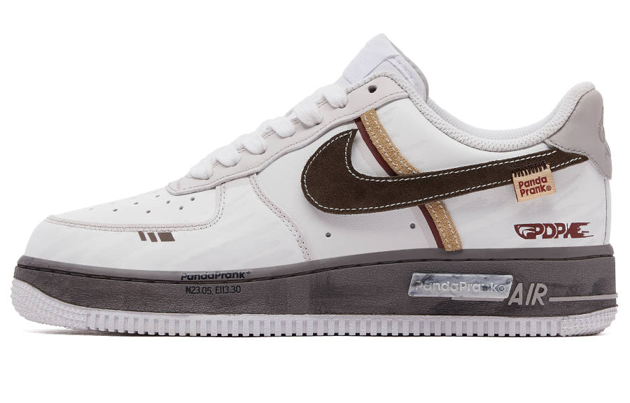 Nike Nike Air Force 1 Impact Resistance Quick Dry Low top Skateboard Shoes Unisex White Brown