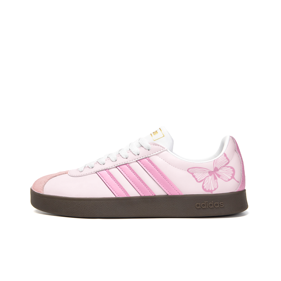 Adidas Neo VL Court 2.0 Floral Fantasy Island Slip Resistant Abrasion Resistant Low top Skateboard Shoes Unisex Pink