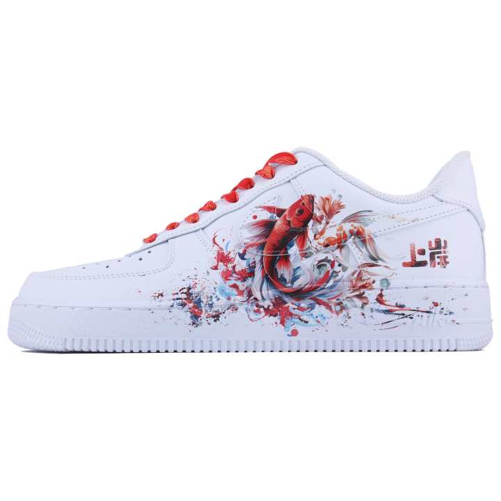 Nike Nike Air Force 1 Fish Jumping SDS Low top Skateboard Shoes Men's White