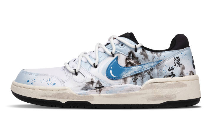 Nike Nike Full Force Abrasion Resistant Low top Skateboard Shoes Men's Blue White