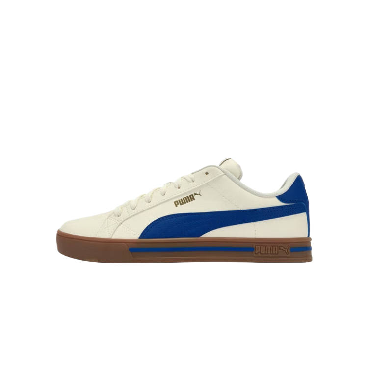 PUMA Smash Vulc V3 Artificial Leather Breathable Low top Skateboard Shoes Unisex Ecru