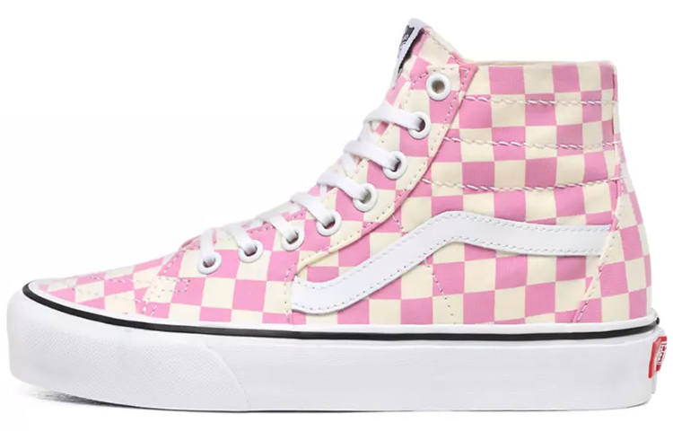 Vans Checkerboard SK8 HI Tapered Shoes Pink Women's