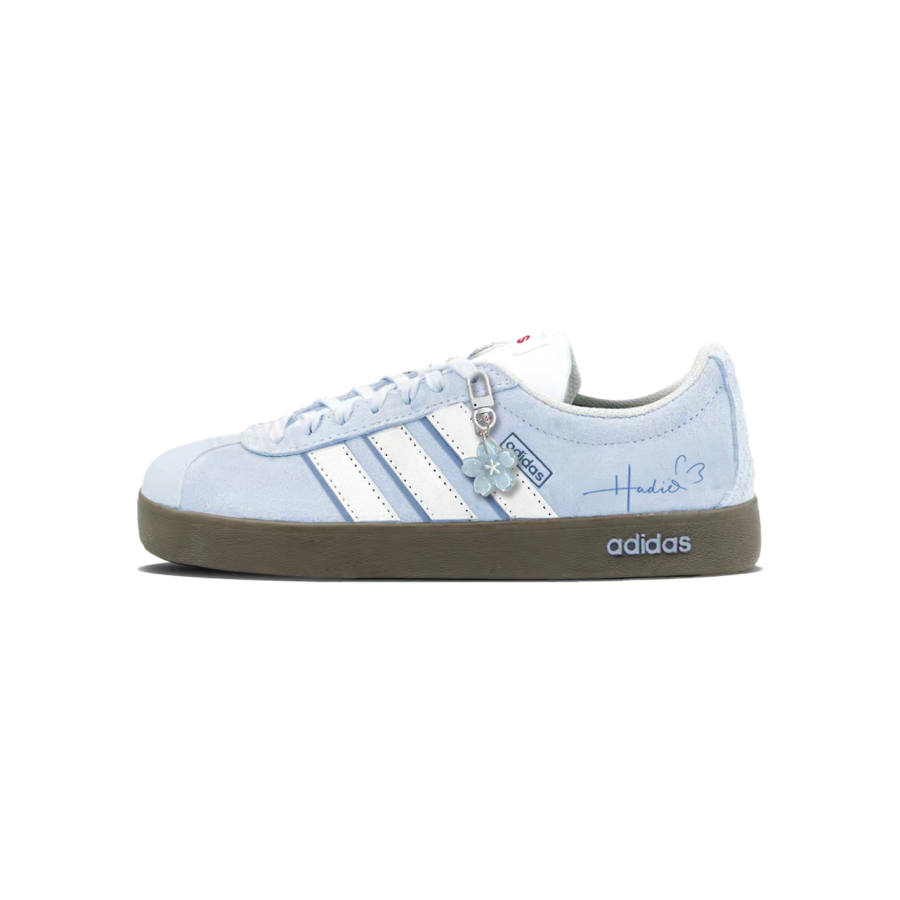 Adidas Adidas VL COURT 2.0 Suede Cushioning, Wear Resistant Low top Skateboard Shoes Unisex Sky Blue