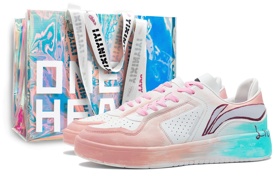 Li-Ning Li Ning Street Player Coverage Thermal Slip Resistant Low top Skateboard Shoes Men's Blue Pink