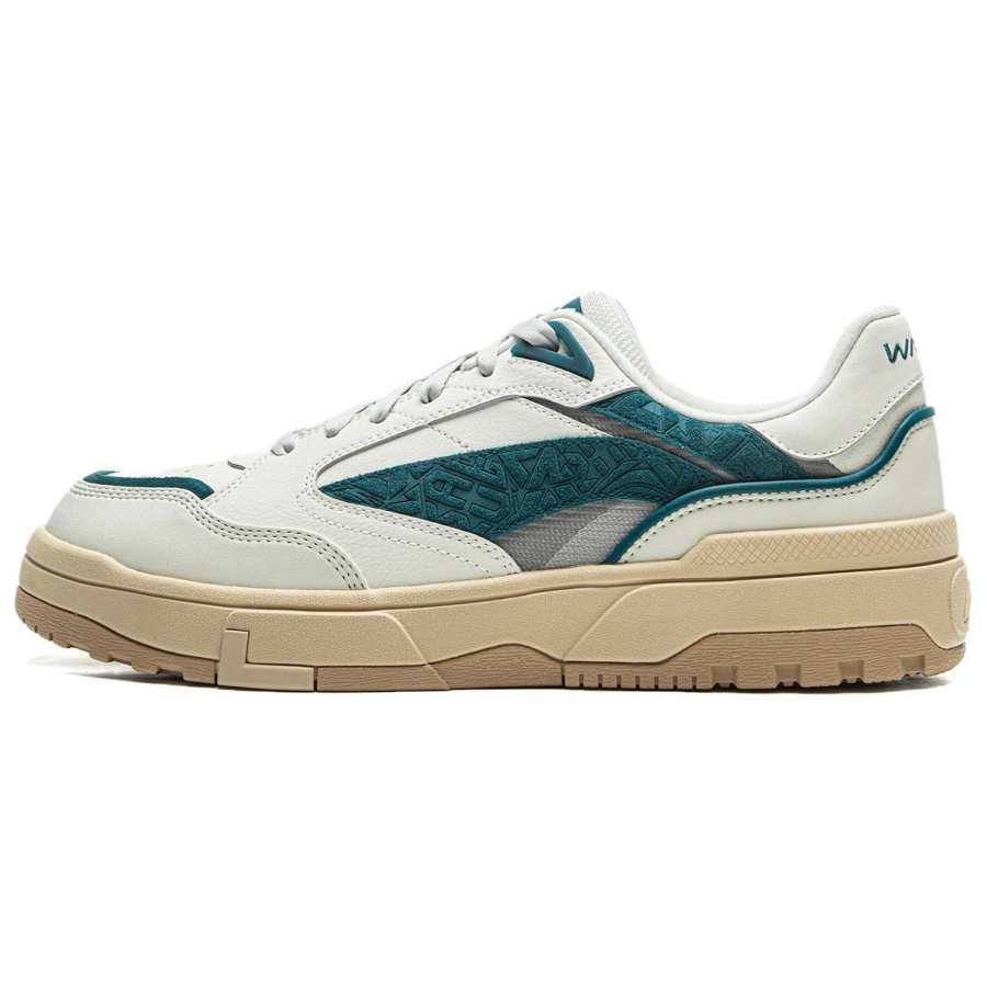 Li-Ning Li Ning Wave LOW Abrasion Resistant, Lightweight, Balanced Low top Skateboard Shoes Men's White Green