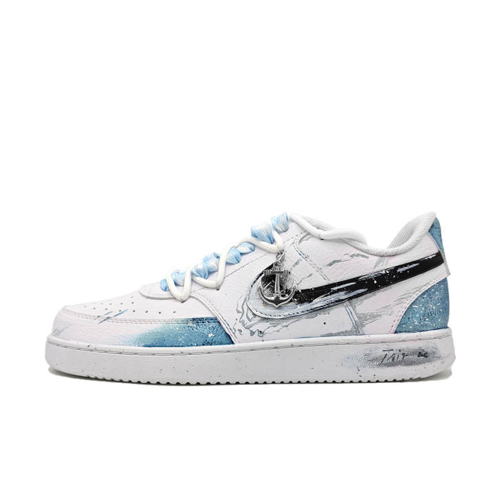 Nike Nike Court Vision 1 Cangming's Tear Abrasion Resistant Low top Skateboard Shoes Men's Blue
