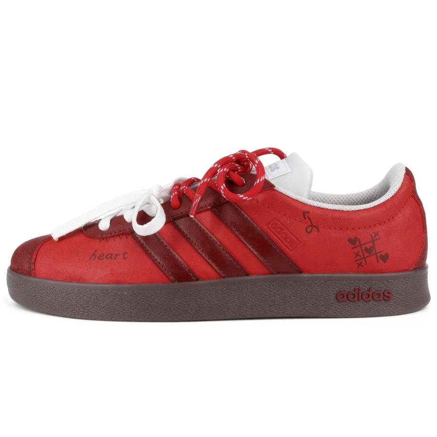 Adidas Adidas VL COURT 2.0 Abrasion Resistant, Lightweight, And Breathable Low top Skateboard Shoes Women's Red