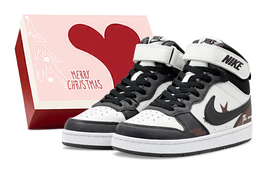 Nike Nike Court Borough 2 Coffee Bean, Couple's, Maillard Style, Vintage Classic, Versatile For Autumn And Winter