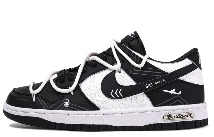 Nike Nike Dunk Low top Skateboard Shoes Unisex Black White