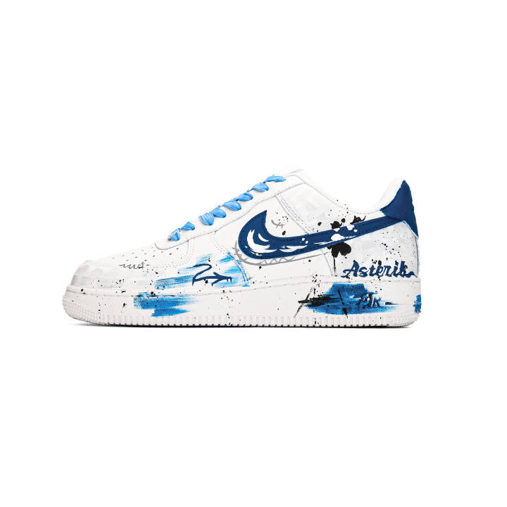 Nike Nike Air Force 1 Daybreak Blue New Elephant Cushioning, Wear Resistant Low top Skateboard Shoes Unisex Gray White Blue