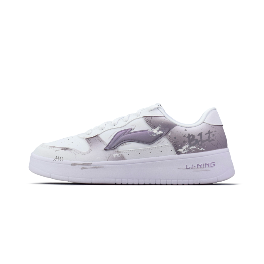 Li-Ning Li Ning Floating Boat Slip Resistant And Breathable Height Increasing Low top Skateboard Shoes Women's Light Purple