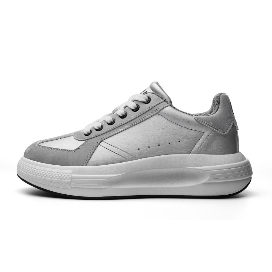 JEEP SPIRIT Low top Skateboard Shoes Men's Moon Sand Silver