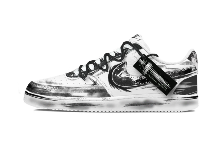 Nike Nike Court Vision 1 Cherry Bomb, Divine Bondage Low top Skateboard Shoes Unisex Black White