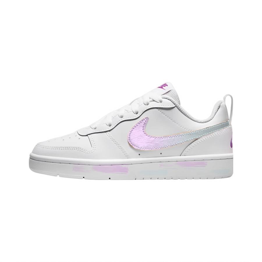 Nike Nike Court Borough Low Nichang Slip Resistant Abrasion Resistant Low top Skateboard Shoes GS Pink Blue