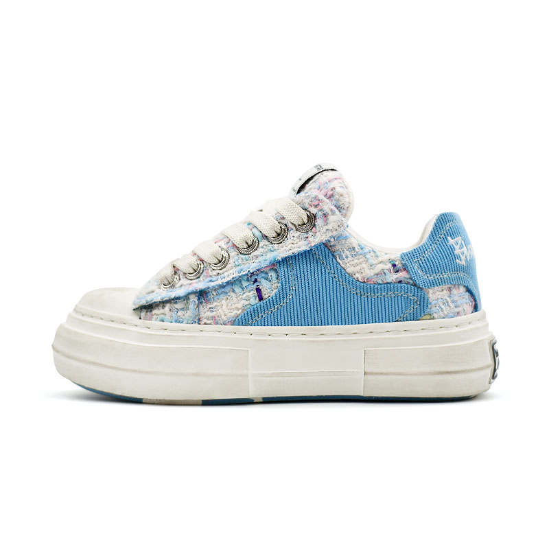 BLOVESTAR Slip Resistant, Abrasion Resistant, Height Increasing Low top Skateboard Shoes Women's Blue