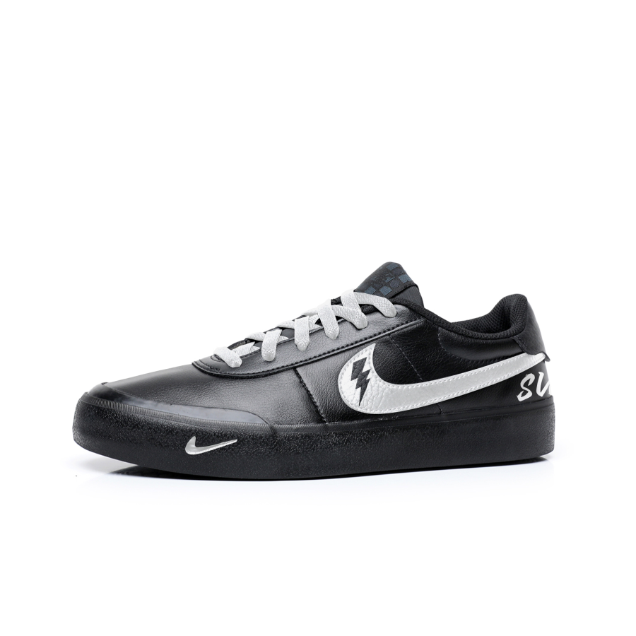 Nike Nike Court Shot Super Leather Wear resistant And Lightweight Low top Skateboard Shoes Unisex Black White