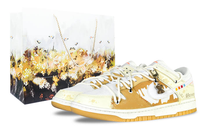 Nike Nike Dunk Slip Resistant Cushioning Abrasion Resistant Low top Skateboard Shoes Unisex Yellow White