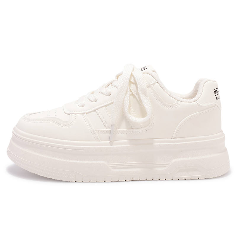 JIONGSEN Slip Resistant And Abrasion Resistant Coverage Low top Skateboard Shoes Women's Beige