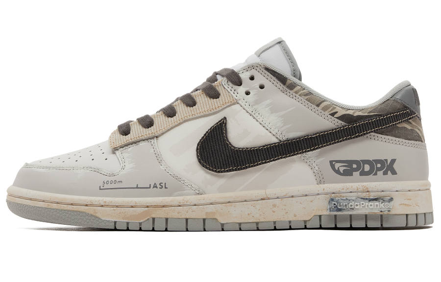 Nike Nike Dunk Abrasion Resistant Low top Skateboard Shoes Men's Black White Gray