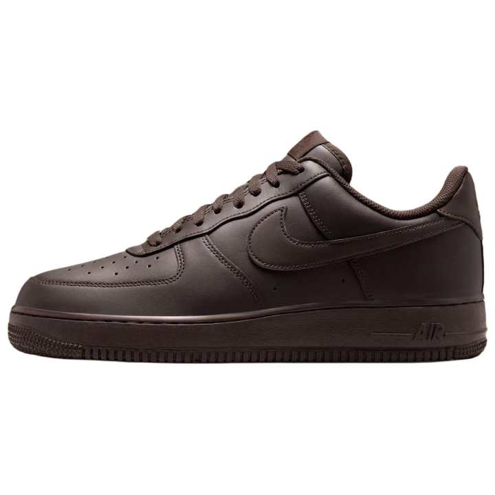 Nike Nike Air Force 1 Leather Low top Skateboard Shoes Men's Dark Brown