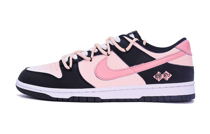 Nike Nike Dunk Abrasion Resistant Low top Skateboard Shoes Unisex Black Pink