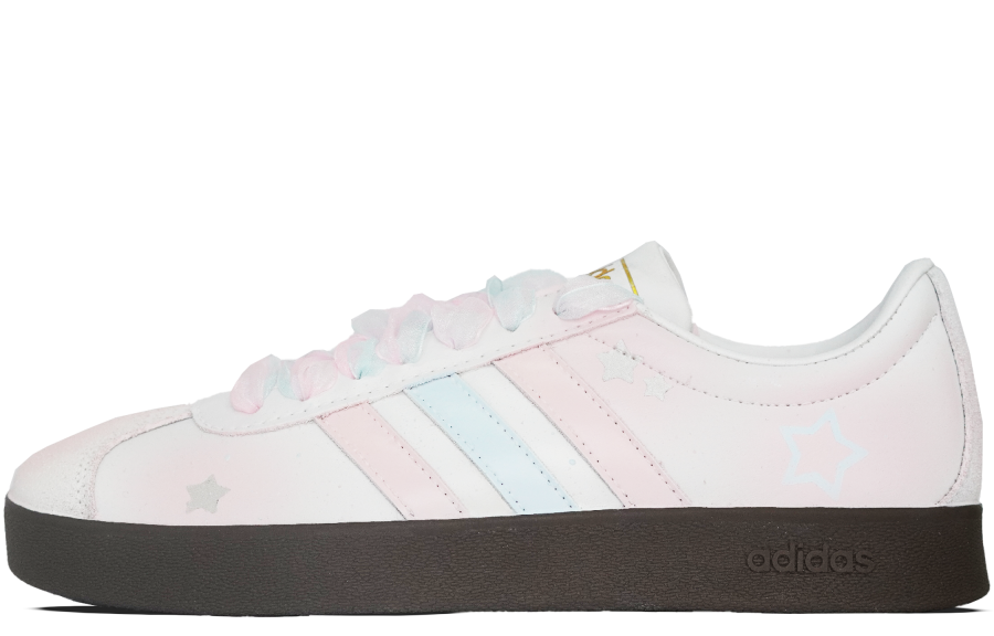 Adidas Adidas VL COURT 2.0 Slip Resistant Slip Resistant Low top Skateboard Shoes Unisex Peach Pink