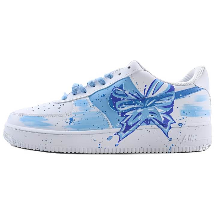 Nike Nike Air Force 1 Slip Resistant Slip Resistant Low top Skateboard Shoes Unisex White Blue