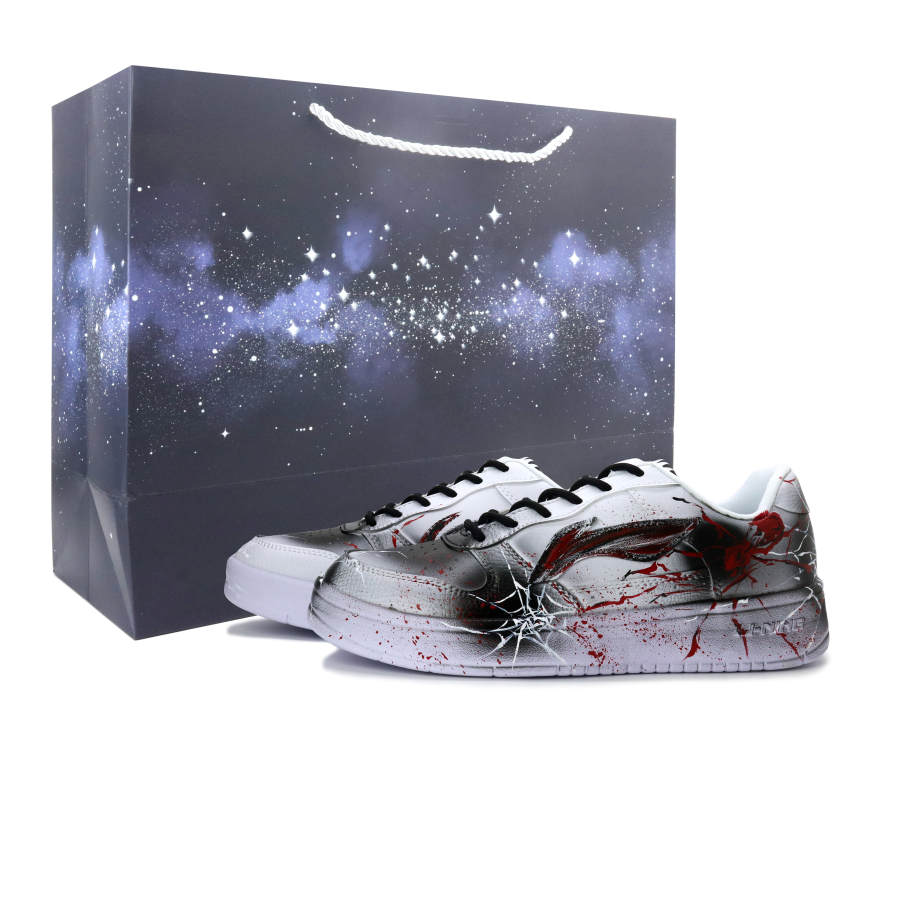 Li-Ning Li Ning Floating Boat Lightweight And Breathable Low top Skateboard Shoes Unisex Black Red White