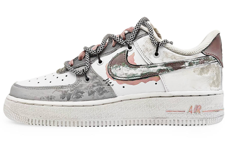 Nike Nike Air Force 1 EIGHT% No. 9 Coverage Thermal Abrasion Resistant Low top Skateboard Shoes Unisex Red Gray
