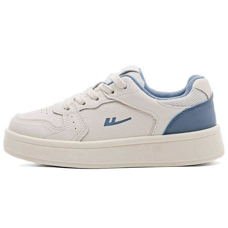 WARRIOR Slip Resistant Lightweight Non slip Lightweight Low top Skateboard Shoes Women's Beige Blue