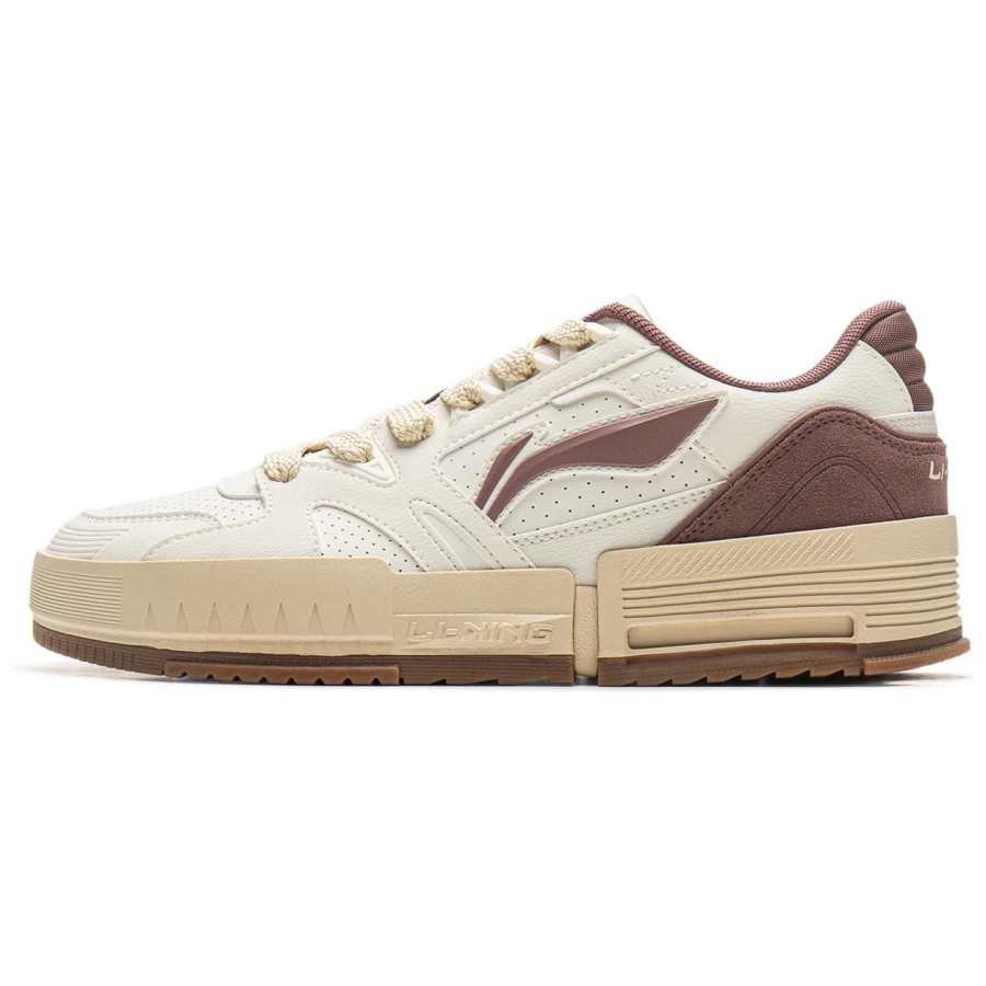 Li-Ning Li Ning Inner Side Slip Resistant Cushioning Abrasion Resistant Low top Skateboard Shoes Men's White Umber