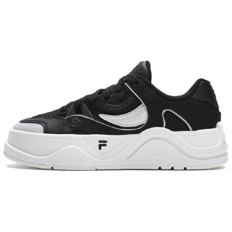FILA FUSION 50 50 Skateboarding Cushioning, Wear Resistant Low top Skateboard Shoes Women's Black/Lunar Rock Gray