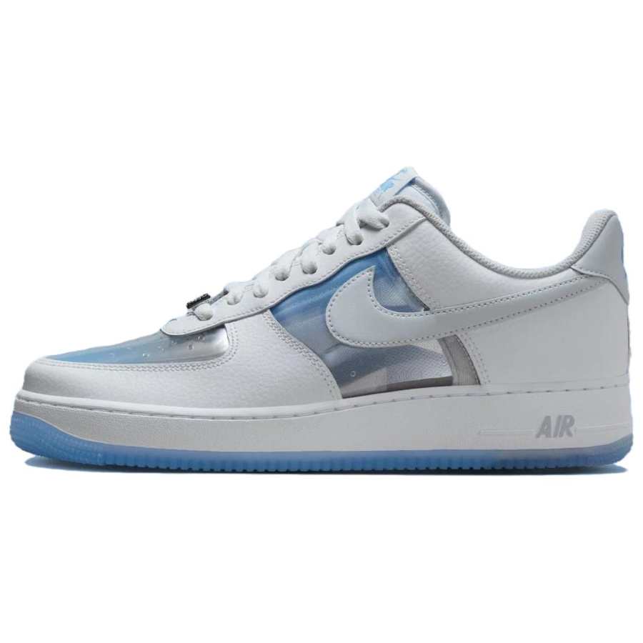 Nike Nike Air Force 1 Abrasion Resistant Low top Skateboard Shoes Men's White Blue