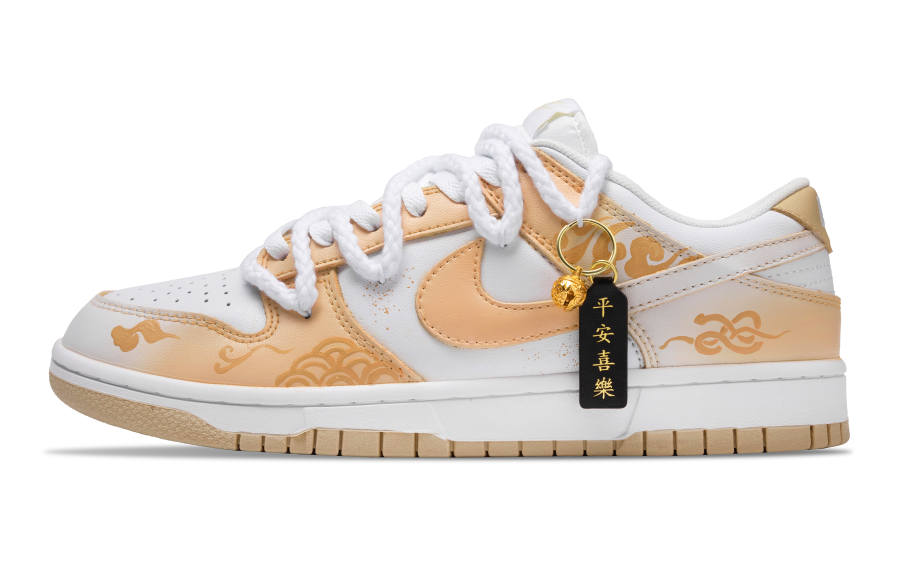 Nike Nike Dunk Slip Resistant Abrasion Resistant Low top Skateboard Shoes Men's Light Orange
