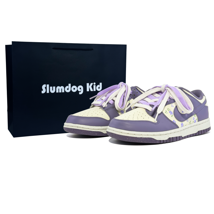 Nike Nike Dunk Abrasion Resistant Slip Resistant Low top Skateboard Shoes Unisex White Purple