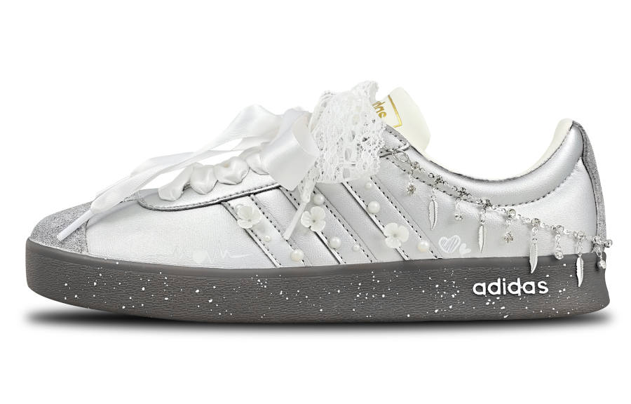 Adidas Adidas Vl Court Classic Abrasion Resistant Abrasion Resistant Low top Skateboard Shoes Women's Silver
