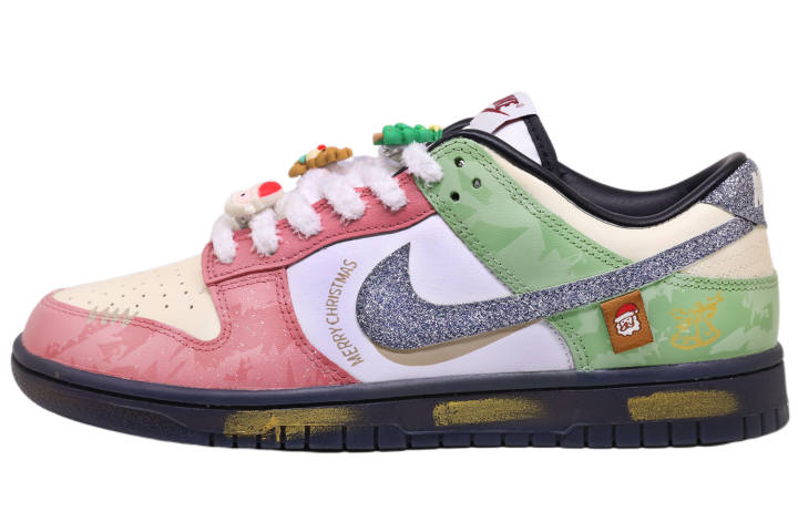 Nike Nike Dunk Abrasion Resistant Low top Skateboard Shoes Women's Green Red