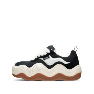 Heyday Low top Platform Puffy Skate Shoes Unisex Black White