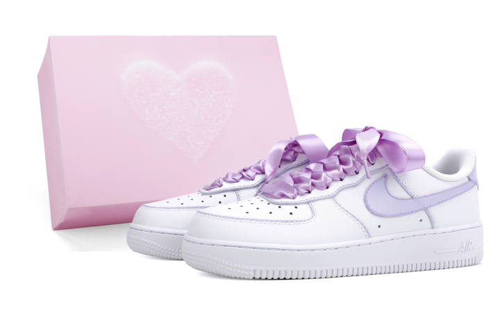 Nike Nike Air Force 1 Low top Skateboard Shoes Unisex White Purple