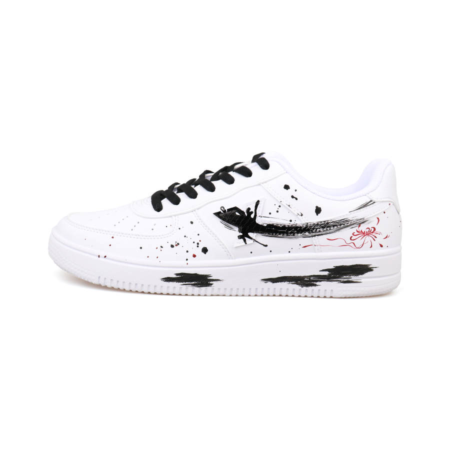 XTEP Air Force 1 Slip Resistant And Abrasion Resistant Coverage Low top Skateboard Shoes Men's White Black Red